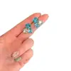 Brincos de açúcar cristal gelo super flash azul sal marinho femininos de luxo leve nicho brincos de temperamento de alta qualidade brincos únicos bonitos