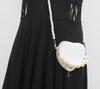 2021 Nuevo Bolso Cruzado de Amor con Cadena de Perlas para Mujer, Moda Femenina, Estilo Ins, Decoración de Pedrería, Mini Bolso Pequeño en Forma de Corazón, Verano