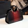 Bolsa Feminina Nova 2024 de Couro Envernizado Patenteado, Bolsa de Couro Genuíno Texturizado, Versátil, de Ombro e Transversal, Moda, Couro Brilhante, Bolsa Moderna para Mães