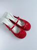 Zapatos Rojos de Ballet Redondos Estilo Francés para Mujer, Modelo Nuevo Primavera 2026, Adecuados para Combinar con Faldas, Mocasines Mary Jane