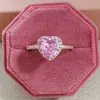 Día de San Valentín Chino Regalo Romántico Moda Anillo Corazón de Amor Pequeño Diseño para Mujer Textura de Nicho R1707