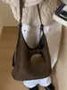 Bolso de Cuero Gamuzado Transfronterizo para Mujer, Gran Capacidad, Nuevo Versátil Otoño 2025 Bolso de Hombro Cruzado, Bolso Cubo Casual para Viajes Diarios
