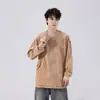 Suéteres de Otoño 2024 para Hombre y Mujer Lavados Cuello Redondo Old Li Hanton Calle Principal Americana Algodón Puro Tendencia Parejas