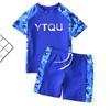 Nuevo traje de baño para niños, traje de baño de dos piezas para niñas y niños, traje de baño para niñas de talla mediana y grande, equipo de entrenamiento de natación