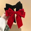 Angora Red Fu Antigo Ano Novo Grampo de Cabelo Pequeno Chanel Veludo Elegante Grampo de Cabelo Francês Aba Larga Laço Headwear