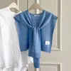 Chal de Mezcla de Lana Verano Ropa Exterior Delgada Cárdigan Pequeño Lujo Ligero Sensación de Alta Gama Cubre Hombros Sala con Aire Acondicionado Cárdigan de Punto Mujer