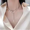Doble apilamiento usando un collar de nariz de cerdo femenino estilo Ins hip hop viento frío moda simple cadena de clavícula tendencia collar de personalidad