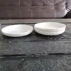 Plato Raya Blanca Pura de Alta Calidad Simple para Uso Doméstico, Plato de Cerámica, Plato para Platos Fríos, Plato de Desayuno, Plato de Hueso para Uso Doméstico