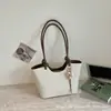 Bolsa Tote Color Block Elegante Simples de Grande Capacidade Bolsa de Ombro Único Casual para Passeios e Trabalho Diária Personalidade Tendência Bolsa de Axila
