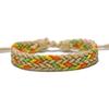 Pulsera Colorida de Verano Tejida a Mano con Cuerda de Cera Estilo Étnico PU Cuero Impreso Pulsera Cuerda Simple Multicolor Cuerda de Mano