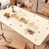 Mantel individual para mesa de centro de sala de estar, mantel de dibujos animados para comedor, impermeable y a prueba de aceite, fácil de limpiar, lujo ligero, sensación de alta gama, protector de mesa de centro Dopamina