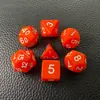 Conjunto de Dados Poliédricos D&D com Padrão de Mármore, Cores Misturadas, Transparente, D4D6D8D10D12D20 Lados, Tabuleiro Coc, Conjunto de Sete Peças