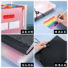 Bolsa Sanfonada Xadrez Preta Nova A4 Transfronteiriça Dobrável Grande Capacidade Cordão de PP Selagem Três Lados Bolsa Sanfonada Arco-Íris Vertical