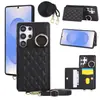 Funda trasera estilo pequeño perfume con patrón de diamante adecuada para Samsung S26FE con tarjetero, Funda protectora anticaídas multi-tarjeta para Samsung A17