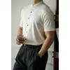 Camisa de Manga Corta Fresca de Seda de Hielo para Negocios Ligeros Secado Rápido para Hombre Primavera y Verano 2025 Camisa Casual de Color Sólido para Viajero