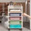 Organizador de arquivos sob a mesa, estante de chão multi-nível com rodas, armário de arquivo móvel para documentos e arquivos