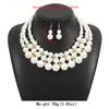 Juego de Collares Gargantilla Corta Versátiles de Perlas Artificiales para Bodas Transfronterizas, Juego de Collares Gargantilla Exagerados y Elegantes, Exquisitos Accesorios de Banquete