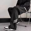 American vibe calças casuais forradas de lã High Street calças masculinas impermeáveis calças de combate marca de moda ruoshuai ins calças retas soltas
