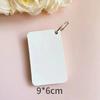 Tarjeta Marcador DIY en Blanco con Agujero Tarjeta Marcador Casera Mensaje Tarjeta Pequeña Blanca Tarjeta Alfabeto Inglés Pinyin Papel