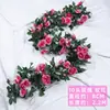 Enredadera de rosas artificiales, enredadera de flores falsas, cubierta para tubería de aire acondicionado, decoración de techo para sala de estar, enredadera de plástico, planta trepadora