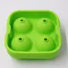 El fabricante recomienda bola de silicona de cuatro orificios, bola de hielo redonda de cuatro orificios, hielera molde de hielo creativo, suministros de bandeja de cubitos de hielo de silicona