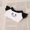 Ropa de muñeca en stock, ropa de muñeca de algodón de manga corta, juguete de peluche de 10 cm, camiseta sencilla de color liso, top para disfraz al por mayor