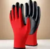 Luvas de Proteção do Trabalho Feitas de Fio de Algodão Espesso e Fio de Nylon, Duráveis, Antiderrapantes, Resistentes ao Desgaste e Não Danificam Facilmente, Adequadas para Homens e Mulheres, Luvas de Trabalho Brancas