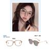 Lentes fotosensibles que cambian de color anti-luz azul sin maquillaje montura grande lentes para miopía rojo de internet explosiones en vivo estudiante miopía lentes terminados