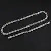 Collar de Cadena Cubana Hip Hop Europeo y Americano 8MM Cobre Circonita Estilo Punk Lujo Ligero Pulsera Joyería Más Vendida en Amazon Venta al por Mayor