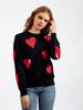 Atmósfera navideña sentido de diseño nicho sentido de diseño amor suéter de felpa suéter suave pegajoso top para mujer otoño e invierno 2023 Nuevo