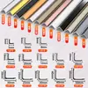 Perfiles de borde en forma de 7 de aleación de aluminio personalizados para esquinas de pared, perfil de borde de ángulo recto para baldosas cerámicas, tira selladora de borde decorativa, remate de esquina exterior en forma de L