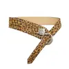 Estilo Punk Unha de Salgueiro Cinto Decorativo Distintivo com Estampa de Leopardo Estilo Europeu e Americano Cinto de Cintura Versátil com Botão de Pressão Garota Quente de Alta Qualidade