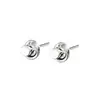 Aretes de tachuela con tirador de anillo retro para puerta, moda masculina, personalidad, hip hop, aretes individuales, moda, simples, punk, joyería para hombre