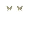 Brincos de borboleta inteligentes franceses s925 agulha de prata Micro-incrustado Zircon Estilo Imortal All-match Brincos estilo coreano elegante