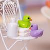 Gota de pato colorida da sorte transfronteiriça, óleo carnudo feito à mão, faça você mesmo, montagem de jardinagem, pequenos enfeites, acessórios de resina