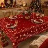 Série de toalhas de mesa de Natal da Temu, mais vendida, com estampas de alta definição de bico-de-papagaio, perfeita para decorações de mesa festivas e uso doméstico