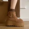 Botas de Nieve Gruesas de Suela Gruesa Cálidas Elegantes Casuales para Mujer 2025 Otoño e Invierno Moda Nueva Botas Versátiles y Cómodas para Mujer