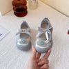 Verão 2025 Novos Sapatos de Princesa Infantil Sapatos de Bebê Sapatos de Malha Estilo Pequeno Chanel Sapatos Casuais Sapatos de Estilo Coreano para Menininhas
