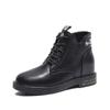 Couro Genuíno sapatos danfuqi botas Martin femininas sapatos casuais altura oculta estilo coreano que combinam com tudo sapatos de algodão simples femininos forrados com lã outono e inverno