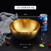 Bol Dorado Salah Estilo Coreano Acero Inoxidable Corea del Sur Bol para Fideos Fríos Hogar Tamaño Grande Bol para Frutas Bol para Polvo de Caracol Vajilla Creativa