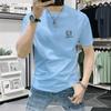 Camiseta de manga corta para hombre Explosiva 2025 Nueva Marca de Moda para Hombre Verano Casual Moda Estampada Media manga Ajustada Cuello Redondo T