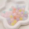 Contas Acrílicas Transparentes Foscas Coloridas Galvanizadas de 8-16mm em Contas Artesanais DIY Corrente para Celular Pulseira Colar Acessórios