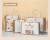 Bolsas Publicitarias Coloridas con Impresión de Logo, Bolsas de Lino Listas, Bolsas de Lona Tote para Compras, Bolsas de Lona para Empaquetar Regalos, Bolsas Tote
