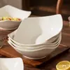 Plato para Uso Doméstico, Nuevo Modelo 2026, Vajilla de Alta Gama, Plato Cuadrado, Ensaladera, Plato, Plato para Preparación, Plato para Platos Fríos