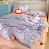 Algodão lavado fio enrugado colcha de verão verão individual dupla camada fio colcha de ar condicionado dormitório estudantil verão fresco colcha lavável à máquina