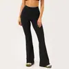 Pantalones de pierna ancha de cintura alta transfronterizos europeos y americanos Chen Shijie, pantalones de yoga micro acampanados con control de abdomen y levantamiento de glúteos, pantalones largos deportivos transpirables y con sensación de segunda piel para mujer