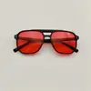 Gafas de Sol de Doble Puente Nuevo Vintage Transfronterizas, Gafas de Sol de Marco Grande de Moda y Simples, Lentes de Estilo Oceánico de Moda