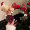 Linda Diadema Navideña de Peluche de Dibujos Animados, Diadema de Muñeco de Nieve Femenina Estilo Bosque, Accesorio para el Cabello Pinza para Lavarse la Cara Hombre de Jengibre Otoño e Invierno