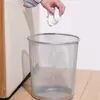 Cubo de basura redondo de malla metálica Cesta de basura de hierro forjado Papelera de oficina para el hogar Cubo de basura de malla de hierro forjado