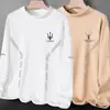 Camiseta base térmica de doble cara para hombre para otoño e invierno con cuello alto tipo tortuga, camiseta de manga larga con forro polar, camiseta interior de cuello medio
